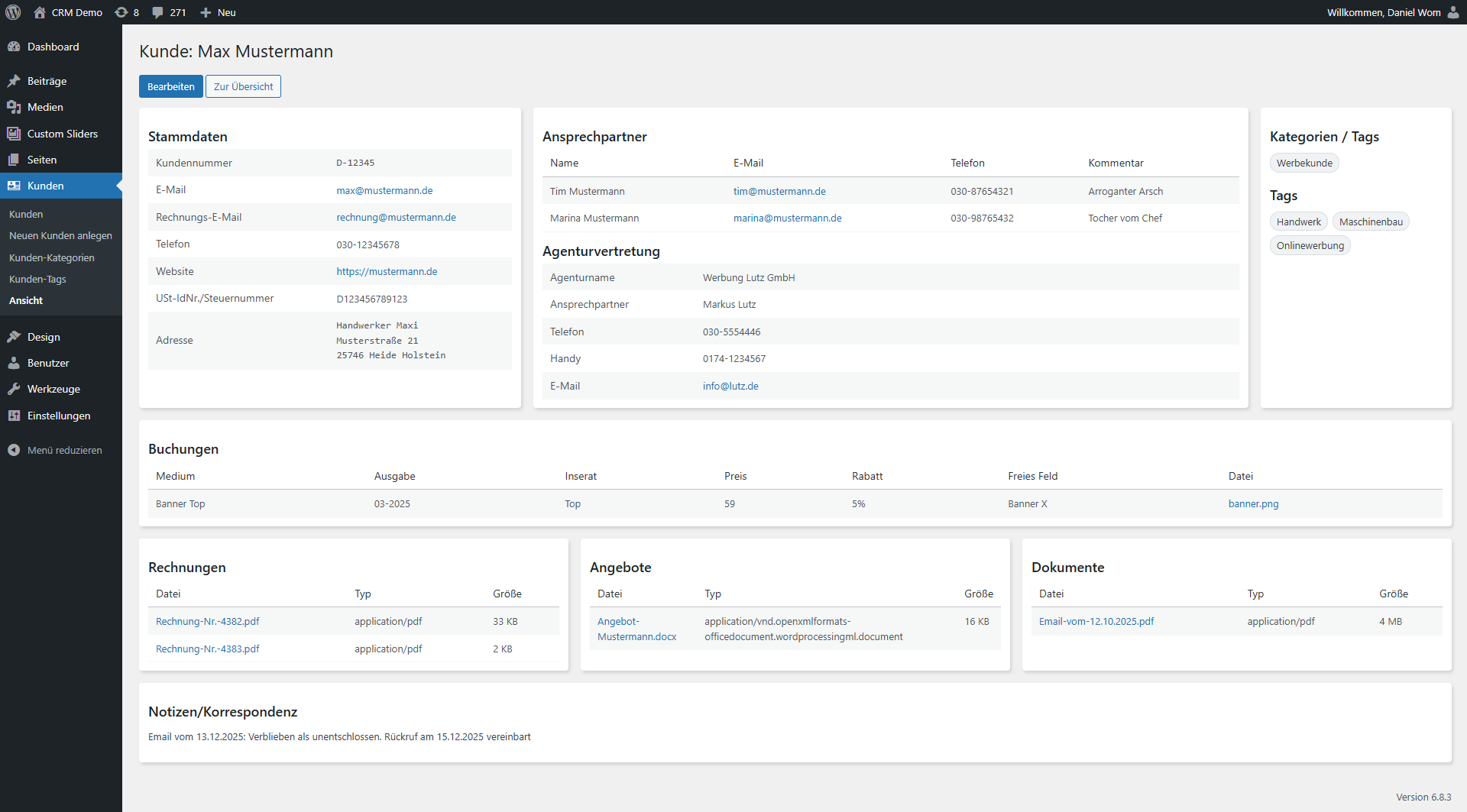 Wordpress CRM