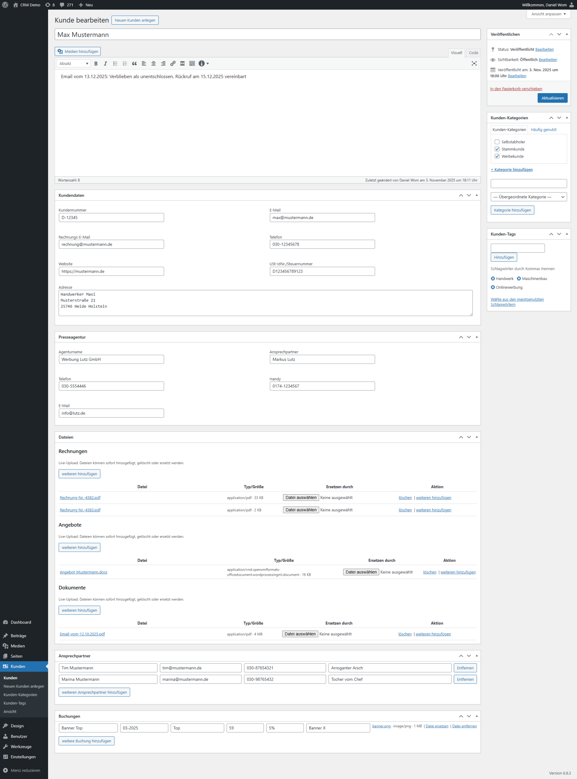 Wordpress CRM