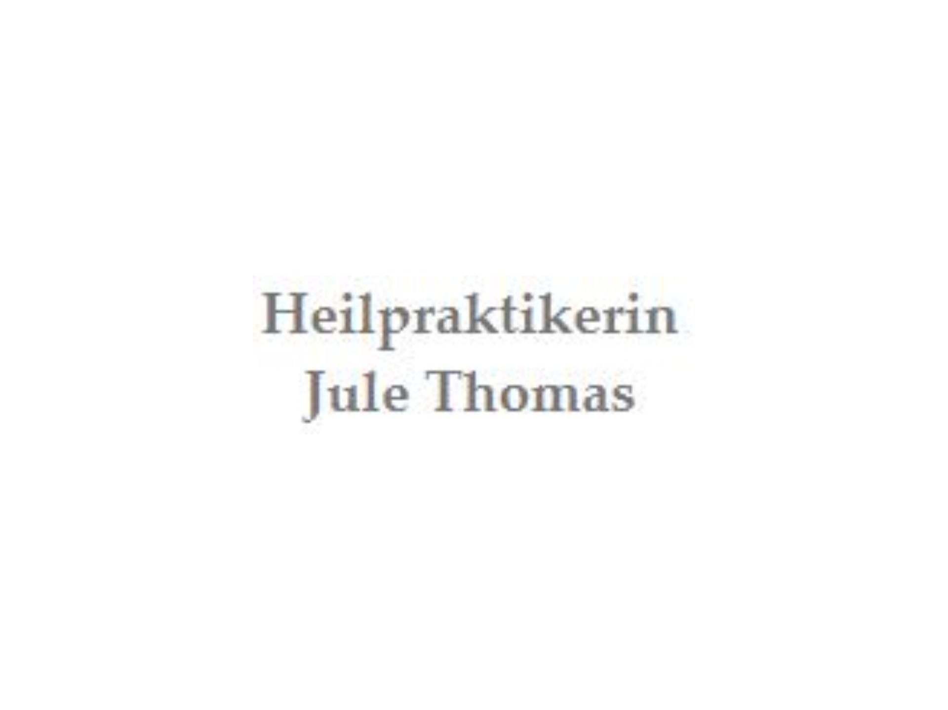Heilpraxis Jule Thomas